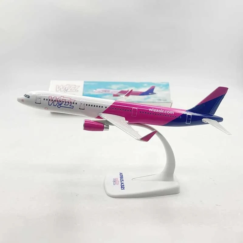 20 см WIZZ AIR A321 модель самолета A320 NEO Wizz Air Airlines полимерный литый самолёт Миниатюрная модель самолета набор для сборки