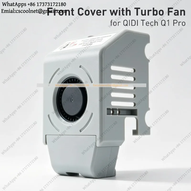 Front Cover with Turbo Fan Assembly Compatible with Q1 Pro 3D Printer, Print Head Replacement Parts for Upgraded Cooling