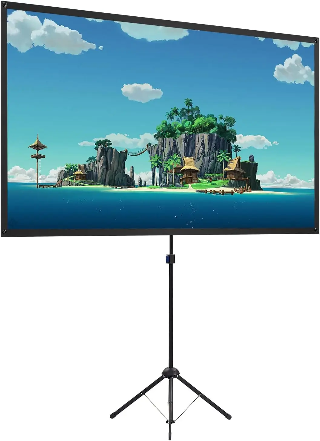 

Portable Projector Screen with Stand, 60 Inch 16:9 Outdoor Movie Screen, Lightweight Aluminum Frame, Easy Setup for Home Cinema