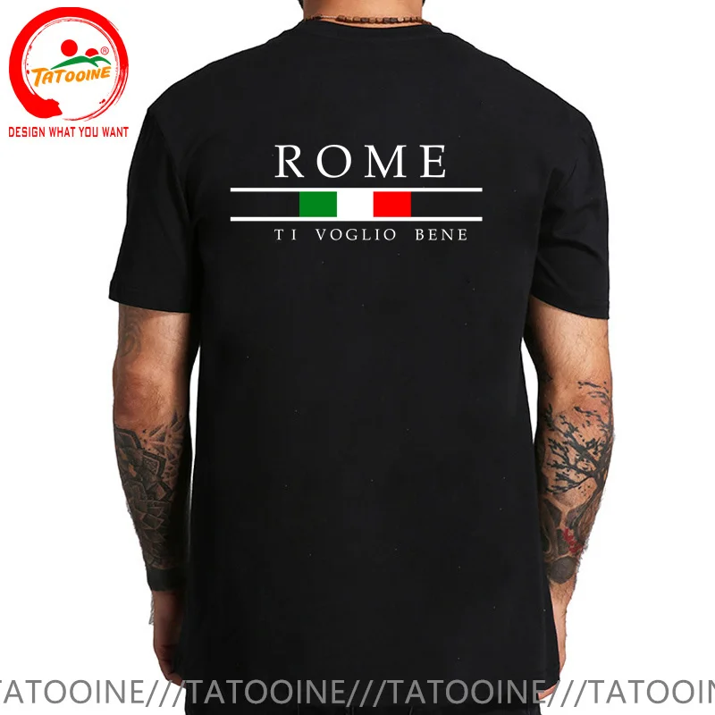 Italian Rome Gift Shirt Funny Italy T-Shirt Roman Alphabet Pattern T Shirt Fitted Casual Cartoon Men Printed Tee Cool Women Tops