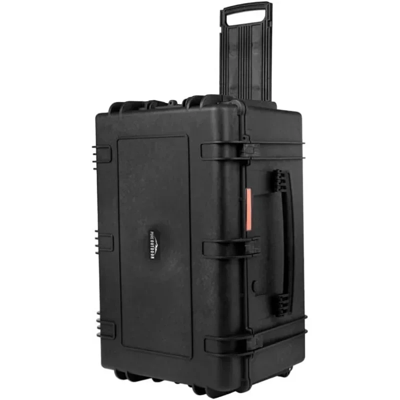 Monoprice Weatherproof Hard Case - 33 x 22 x 17 Inches, With Wheels and Customizable Foam, Shockproof, IP67, Ultraviolet And Imp