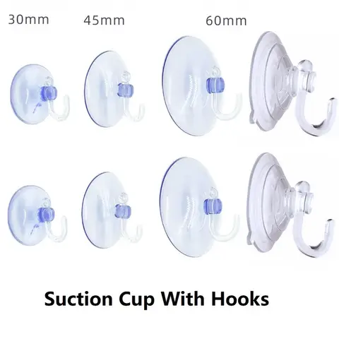 Suction Cup With Hooks Vacuum Sucker Hook for Shower Window Glass Suction Cup Hangers Reusable for Bathroom Sucker