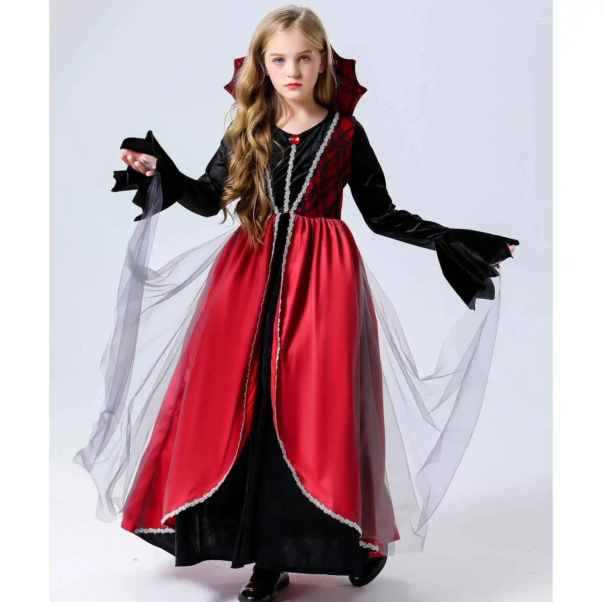 SXL Children's Court Devil Costume loween Outfit Kids' Traditional Stage Clothing Ele Devili Attire for Little Ones