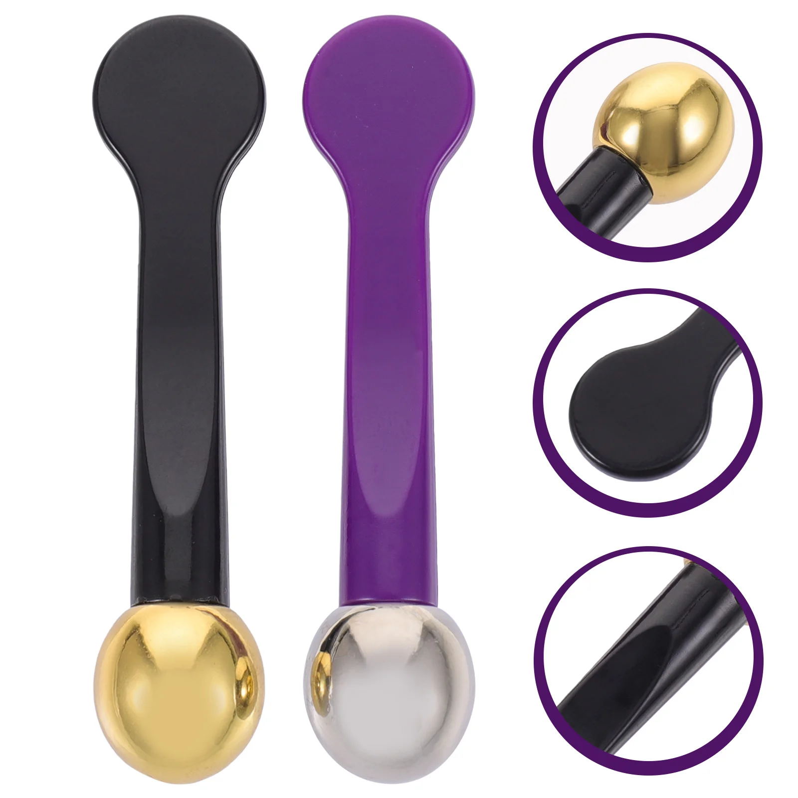 

2Pcs Portable Eye Cream Spoon Household Applicator Easy to Use for Eye Care Massage Accessories Massage Supplies