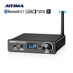 AIYIMA Audio A5 Max Mini DAC Headphone Amp ES9038K2M Decoder Bluetooth 5.1 APTX-LDAC Support DSD256 PCM384 With Remote Control