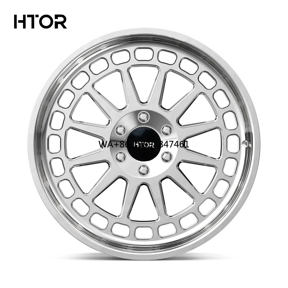 

HTOR 20x10 22x12 24x14 6x135 6x139.7 6 Lug Deep Dish Forged Off Road Pickup Truck Wheels Fully Polished for