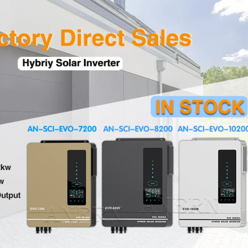 YYHC On-grid Off-grid Inversor Solar Híbrido, 7.2Kw 8.2Kw 10.2Kw 3 Fase