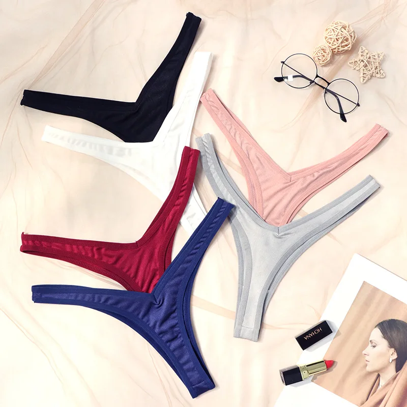 Sexy einfache Low Waist Slips Damen Großhandel Tanga neue Hüfthebehose in Europa und Amerika – Detail 3