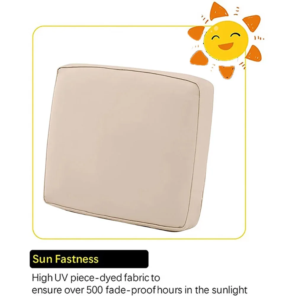 1pc Seat cushion cover, solid color moisture absorbing and breathable sofa cover, suitable for outdoor places such as gardens - view 5