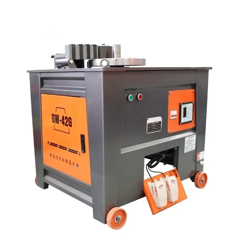 Hot SalesSmall Semi-automatic Steel Rod Round Stirrup Bar 3KW Thread Hoop Bender Curve 25 MM Rebar Bending Machine For Sale