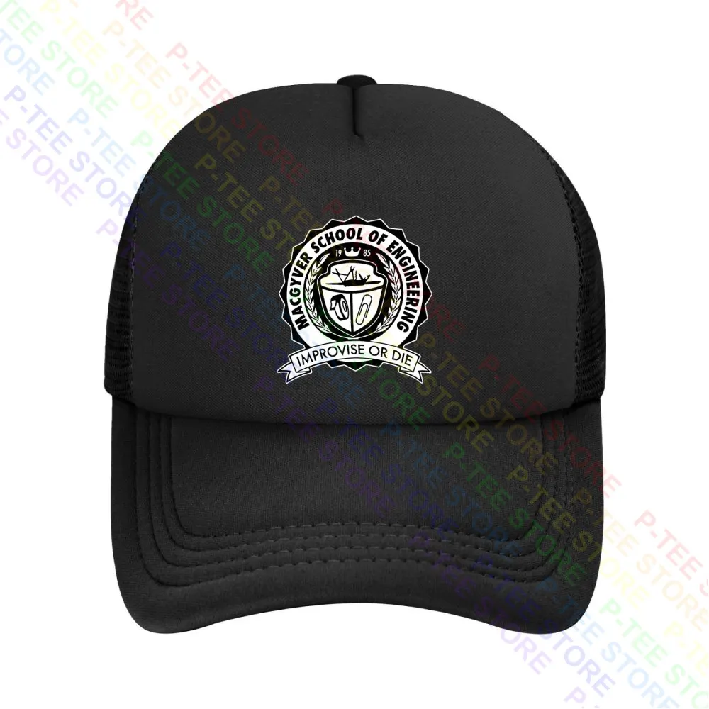 Macgyver School Of Engineering Improvise Or Die Baseball Cap Snapback Caps Knitted Bucket Hat