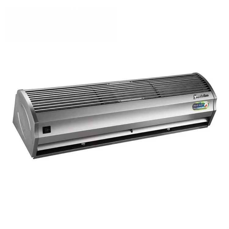 Silver Aluminum AC DC Fan, Overhead Commercial Door Air Curtains, 120V 240V, High Efficiency Ventilation System