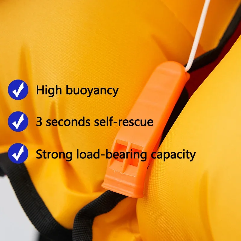 Automatic 100N Inflatable Swimming Portable Marine Adult PFD Neoprene Life Jacket Swimming Vest