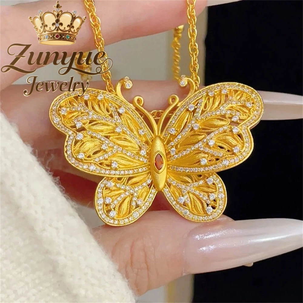 

Sand-Gold Jewelry Butterfly Fashion Necklaces Are Small And Advanced Luxury Quality Jewelry Exquisite Charms Fashion Jewelry
