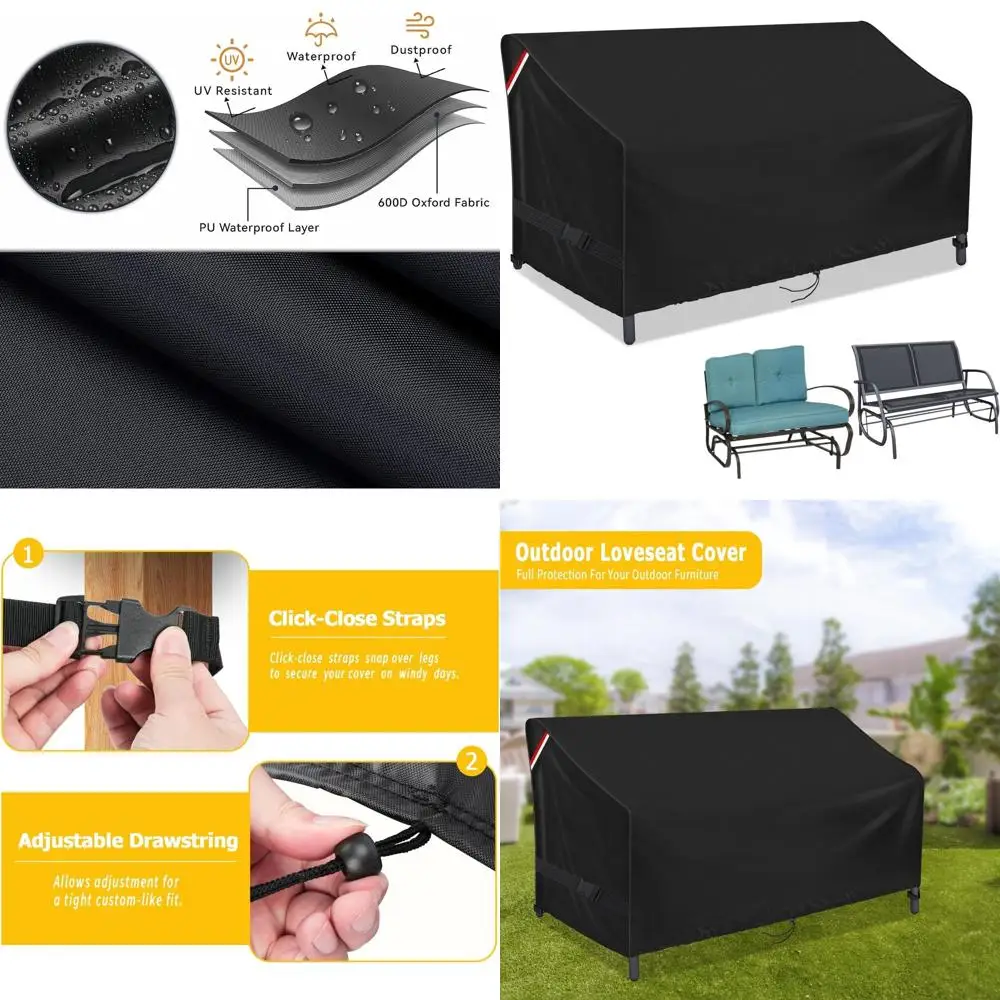 

Чехол для двухместного садового кресла, водонепроницаемый чехол для качелей или садовой мебели, чехол для скамейки-качелей, чехол для садовых качелей