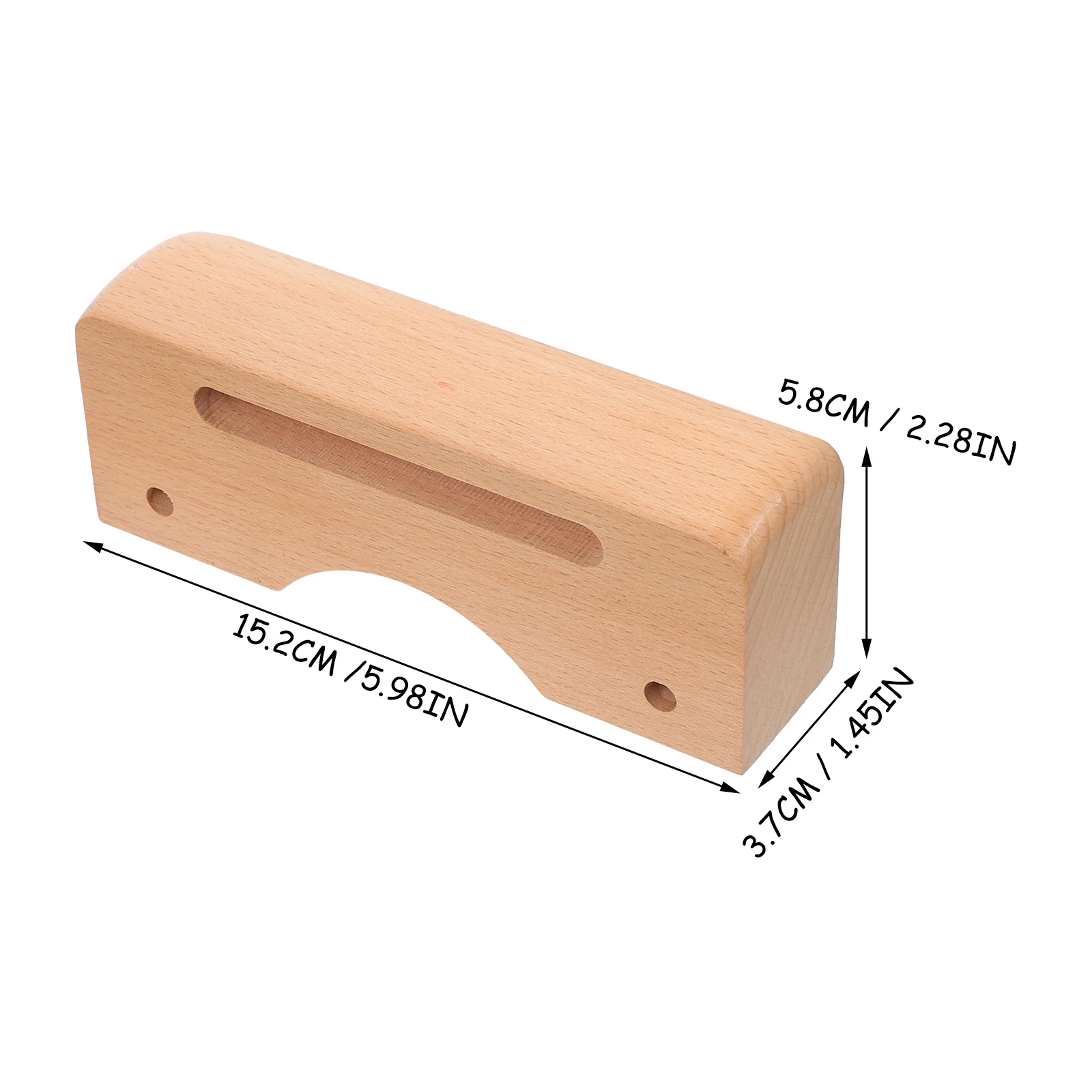 

High and Low Tone Clapper Music Teaching Supply Wooden Percussion Block Educational Musical Instrument