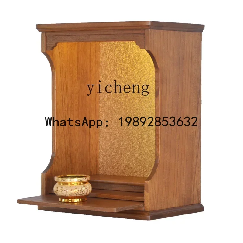 HT  shrine cabinet, Buddhist shrine cabinet, God of Wealth cabinet, shrine offering platform wall-mounted