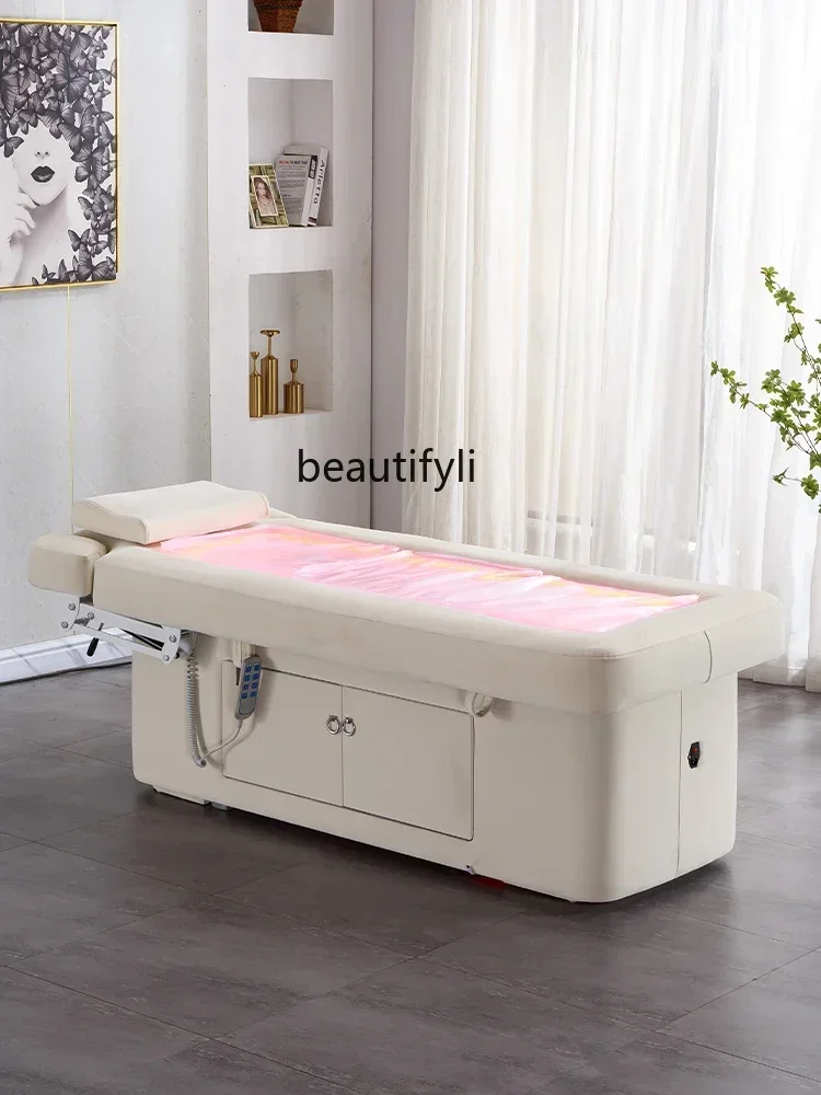 High-End Electric Spa Bed Beauty Salon Lifting Massage Intelligent Constant Temperature Heating Spa Facial Bed