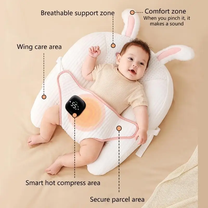 

L38E Подушка для младенцев для сна на животе Подушка для облегчения колик Удобный дизайн для ребенка от 0 до 12 месяцев