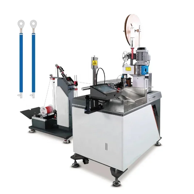 EW-21G Fully automatic double end wire  tinning machine one end dipping and one end crimping machine wiring harness equipment