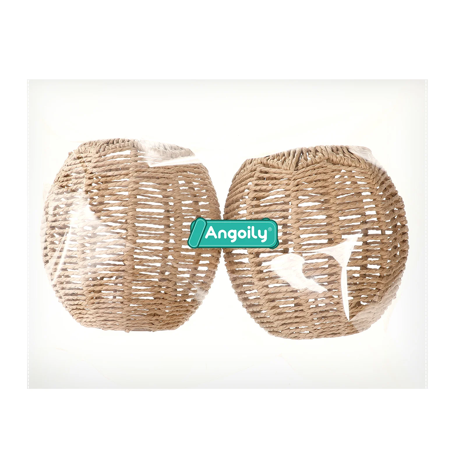 2 Pcs Pendant Light Shades Lights Hollow Lamp Shape Woven Cover Rattan Chandelier Decoration