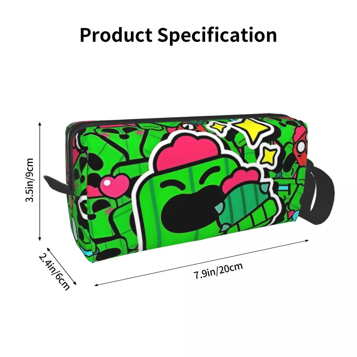 Brawll Emz Spike Squeak Cosmetic Bag Women Makeup Bags  Game Cartoon Travel Zipper Toiletry Bag Organizer Storage Bag