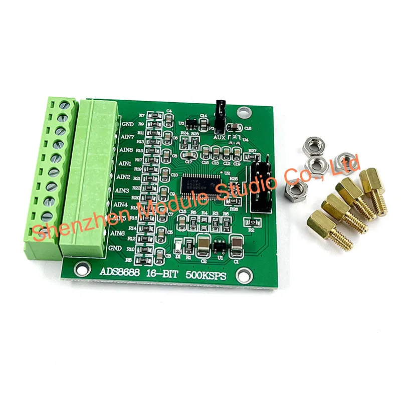 ADS8688 16-Bit 500kSPS 8-Channel SAR ADC Module, Bipolar/Unipolar Input for Data Acquisition