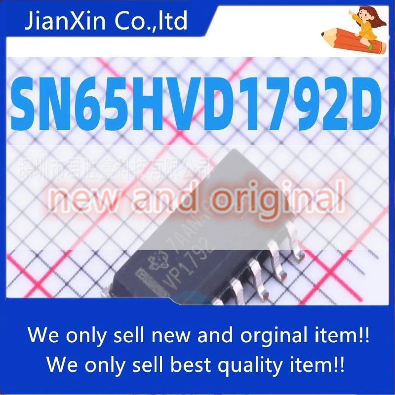 2pcs orginal new  SN65HVD1792DR SN65HVD1792D Silkscreen VP1792 SOP-14 connection