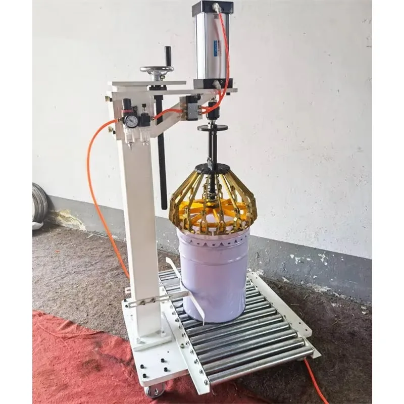 

Convenient Pneumatic Conveyor Machine for Sealing Barrel and Bucket Covers for Metal Cap and Bucket Sealing