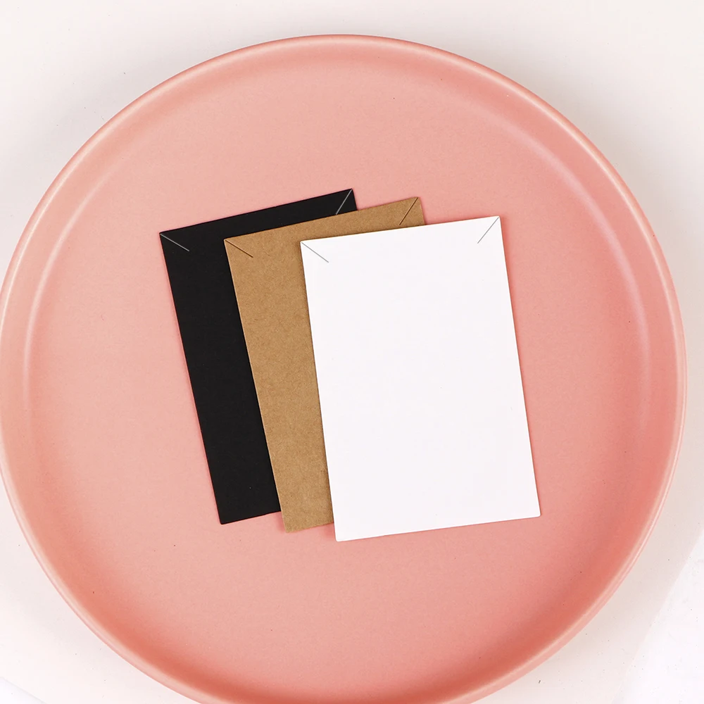 

50/100pc 6x9cm Necklace Display Card Stand Holder for Earring Plastic Bags Cardboard Jewelry Packaging Small Business Wholesale