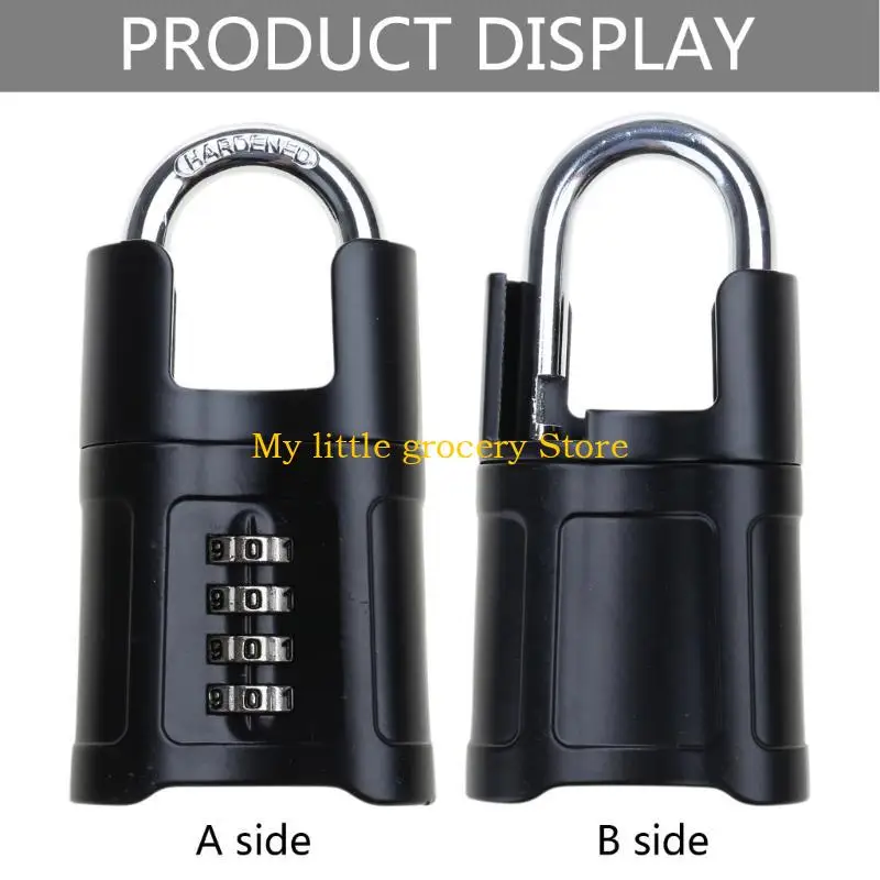D5BD 4 Digit Combination Lock Weatherproof Padlock Gym Locker Lock Heavy Duty High Security Padlock Outdoor Safely Code Lock