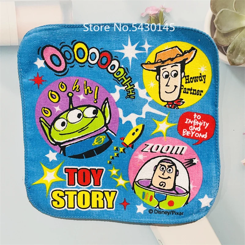 Disney Toy Story Buzz Lightyear Boy Cartoon Cotton asciugamano piccolo asciugamano Saliva asciugamano fazzoletto 20x20cm