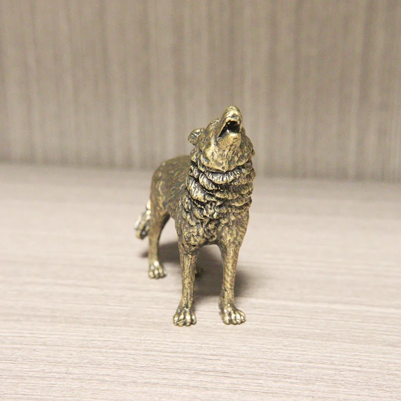 1PC Antique Copper Figurines Home Decor Accessories Vintage Brass Animal Mountain Ornaments Desk Decorations