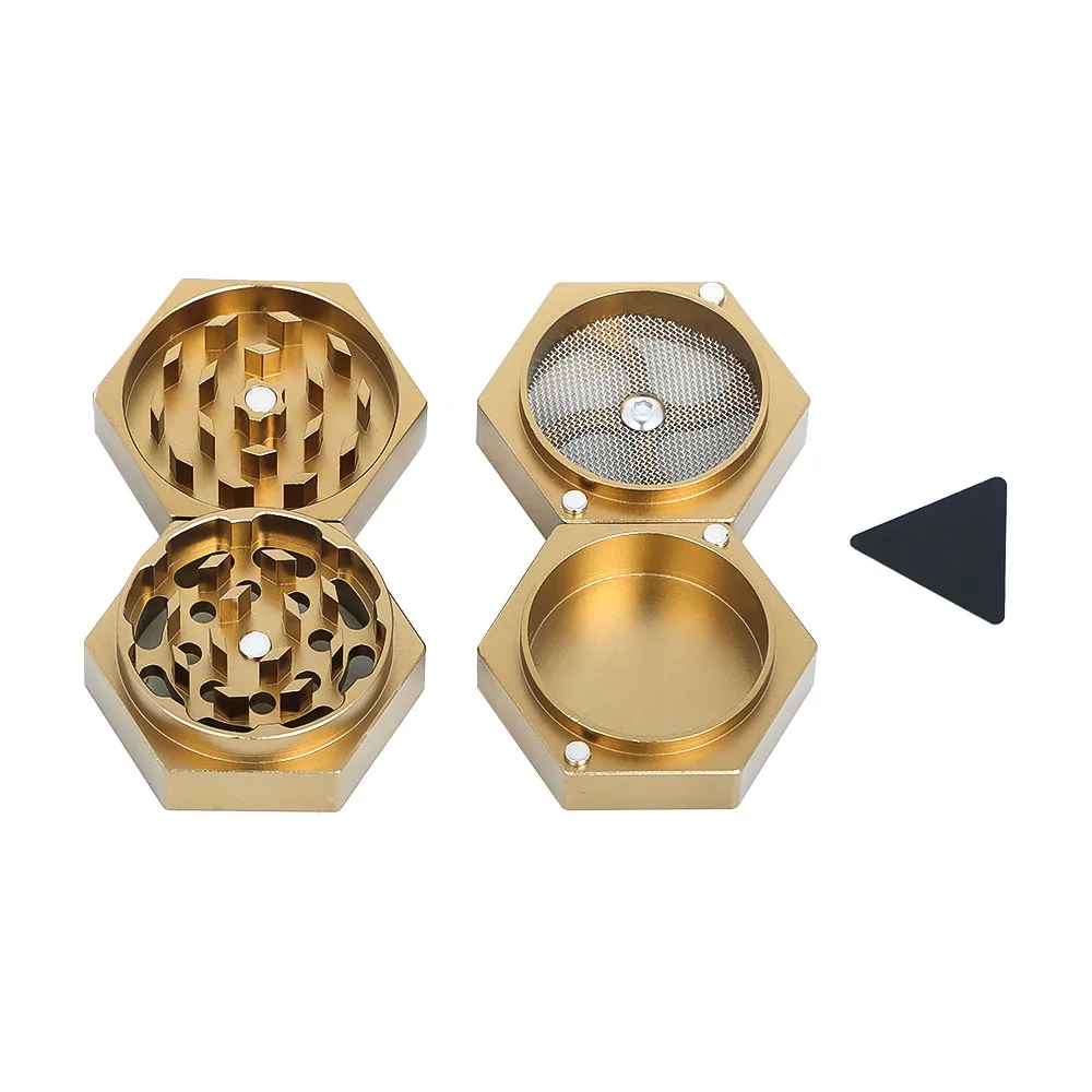 Honeypuff New Arrival Metal Crusher 50mm 4 Parts Metal Crusher