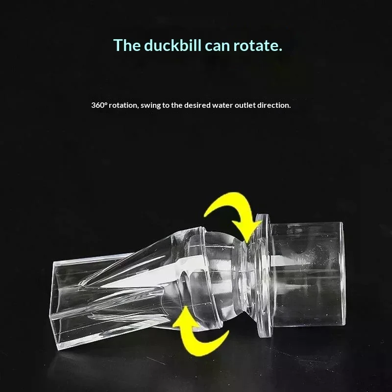 Fish Tank Duckbill Nozzle Adjustable Aquarium Filter Pump Rotating Water Outlet Return Pipe Connector Plumbing Fitting Acrylic