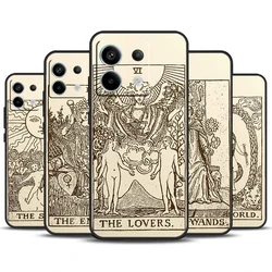 Tarot Card Astrology Sun Moon Case For Redmi Note 13 Pro Plus 9 10 11 12 Pro 9S 10S 11S 12S Cover For Redmi 12 C 10C 13C