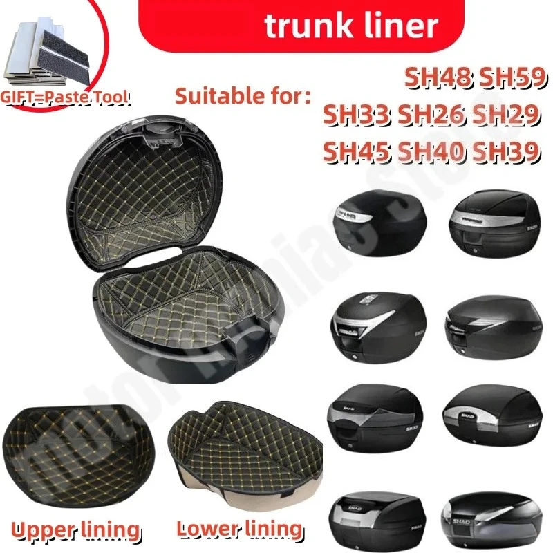 

Motorcycle Trunk Lining Rear Luggage Box Leather Soundproof Pad Suitable for SH48 SH59 SH33 SH26 SH29 SH45 SH40 SH39
