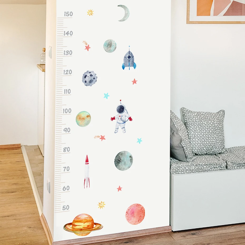 Height Growth Chart Wall Stickers Wall Decals Peel and Stick Removable Wall Stickers for Kids Nursery Bedroom Living Room