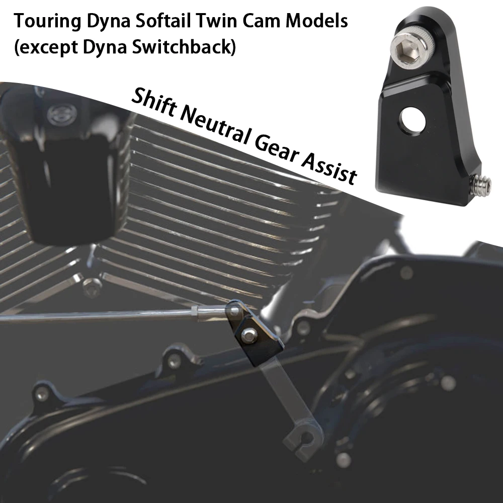 

Aluminum Motorcycle Shift Neutral Gear Assist Kit for Harley Touring Road King Street Glide FLHT Dyna Softail Fatboy Twin Cam