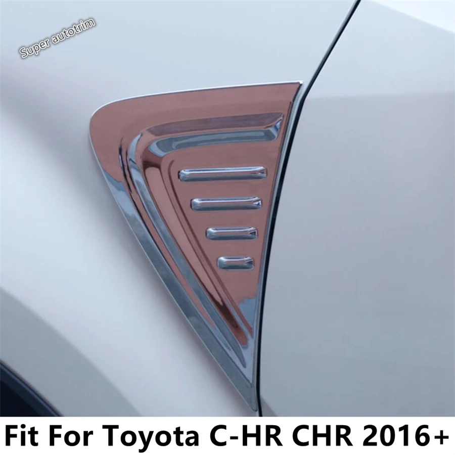 

Car Outside Door Body Fender Air Conditioning AC Vent Panel Cover Trim For Toyota C-HR CHR 2016 - 2021 ABS Chrome Accessories