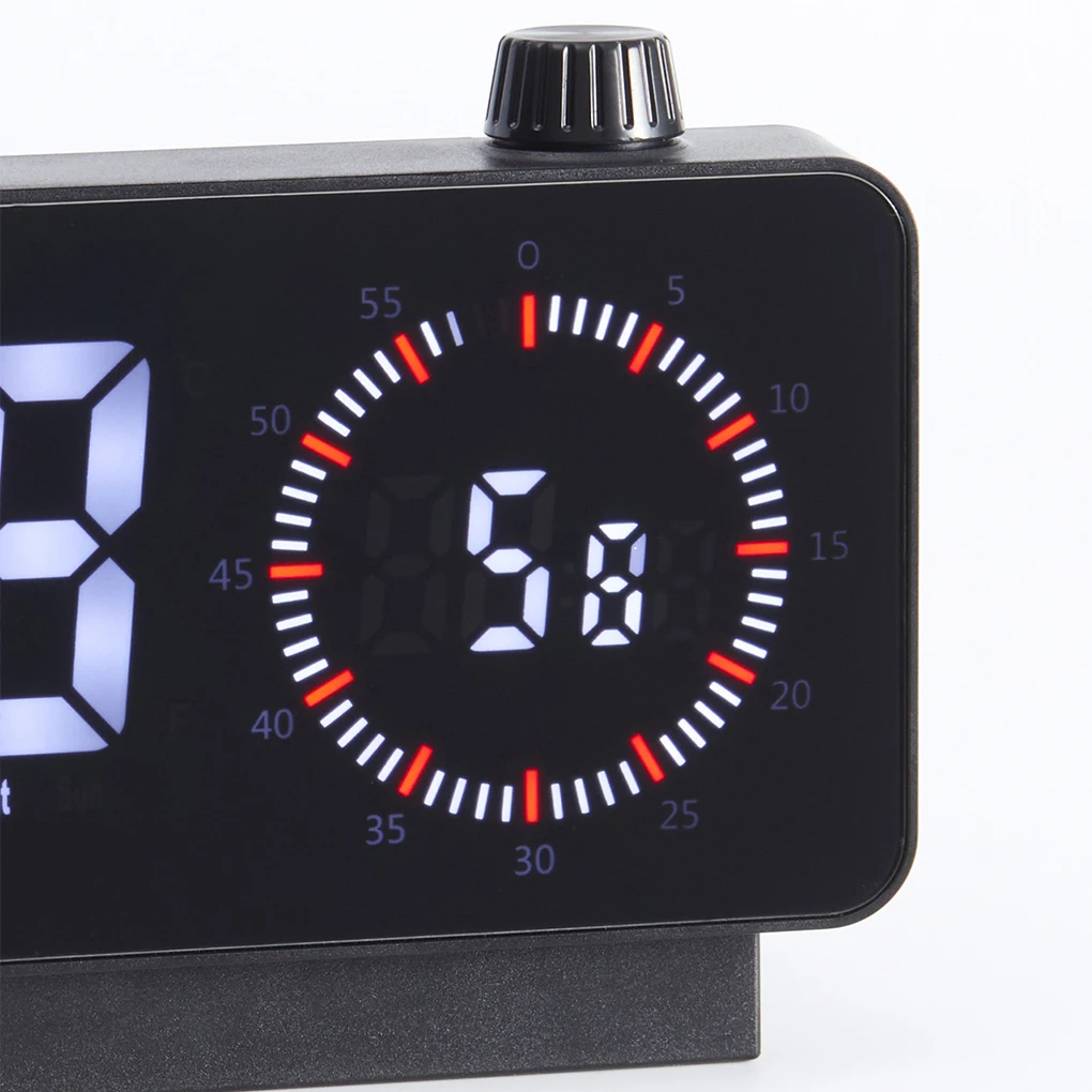 Dual Screen Display Alarm Clock With Alarm Settings Sensing Outside Temperature Clocks