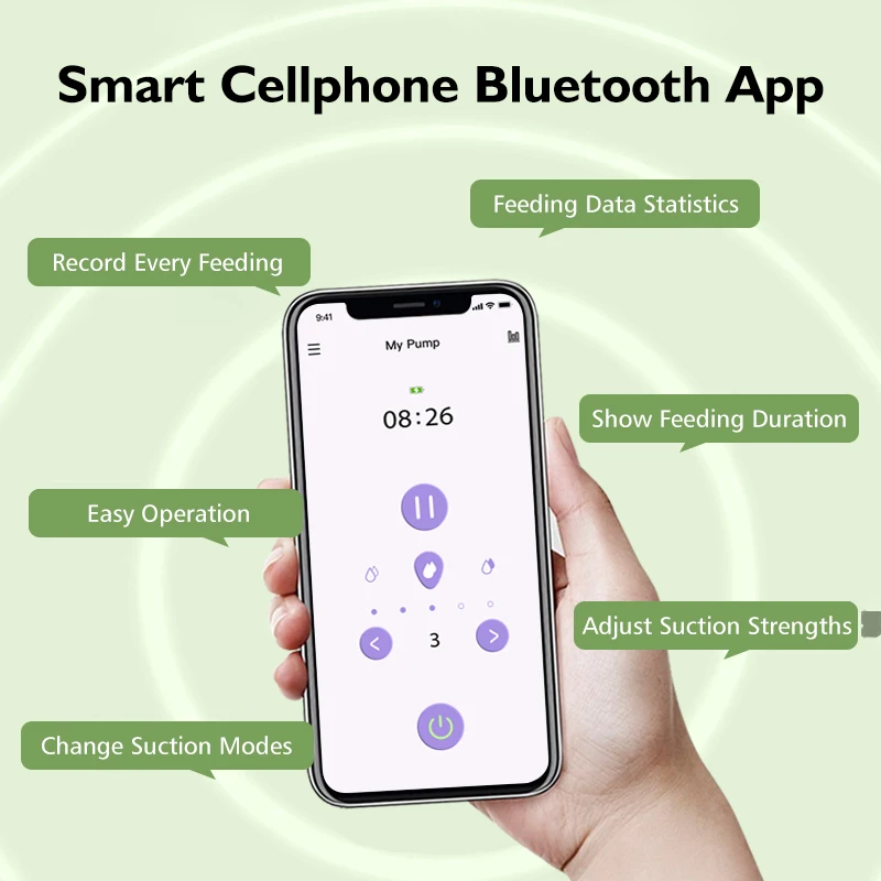 أفضل بيع التطبيق التحكم قوية خفيفة الوزن توفير الوقت تصميم جديد سيليكون الرضاعة الطبيعية مضخة الثدي واحدة