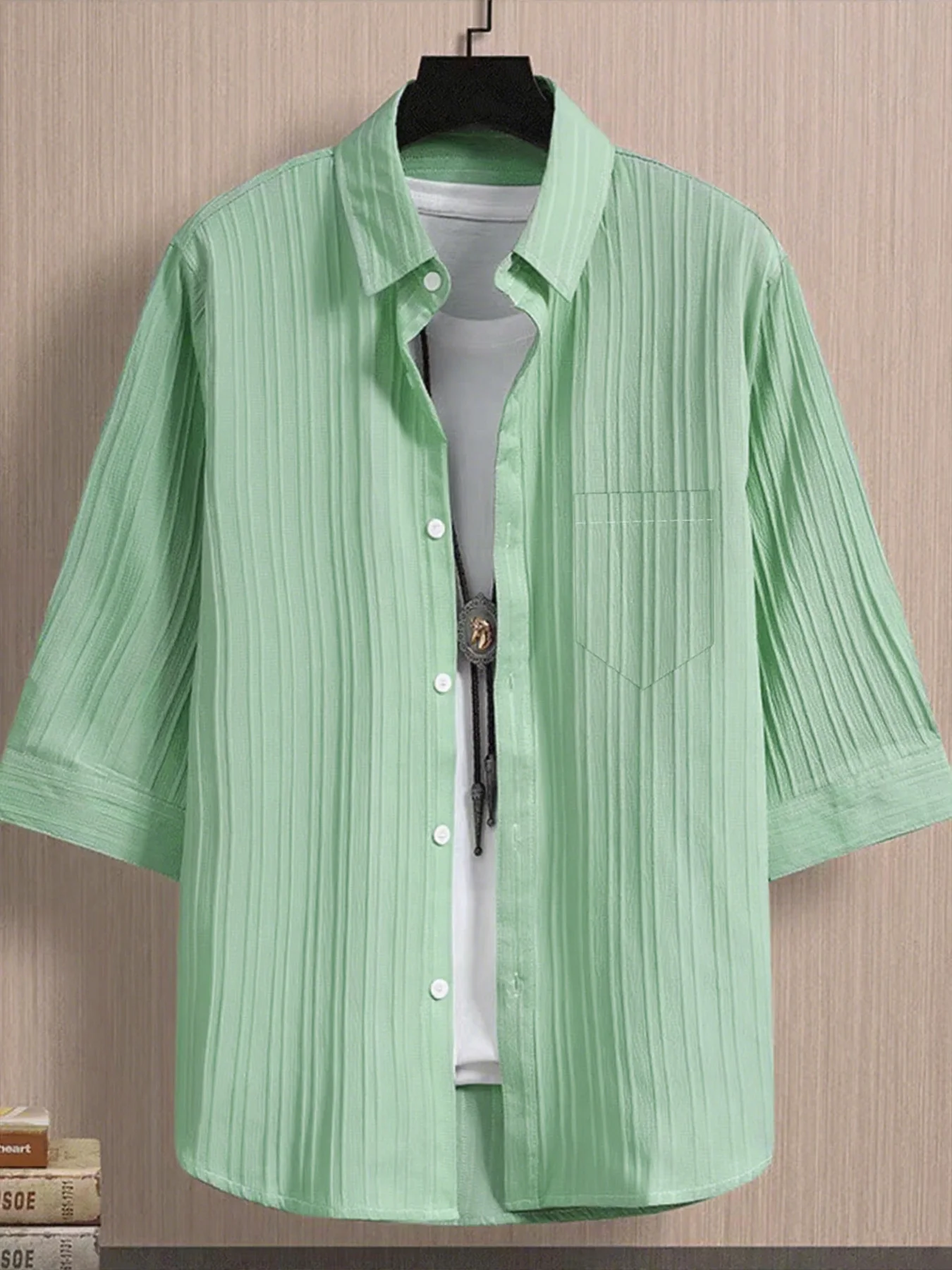 

Мужская летняя новая рубашка с коротким рукавом, модная тонкая летняя рубашка, повседневная стильная рубашка для уличной одежды