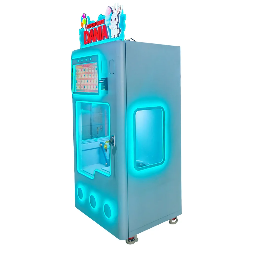Henan Factory Intelligent Commercial Full Automatic Cotton Candy Floss Vending Machine