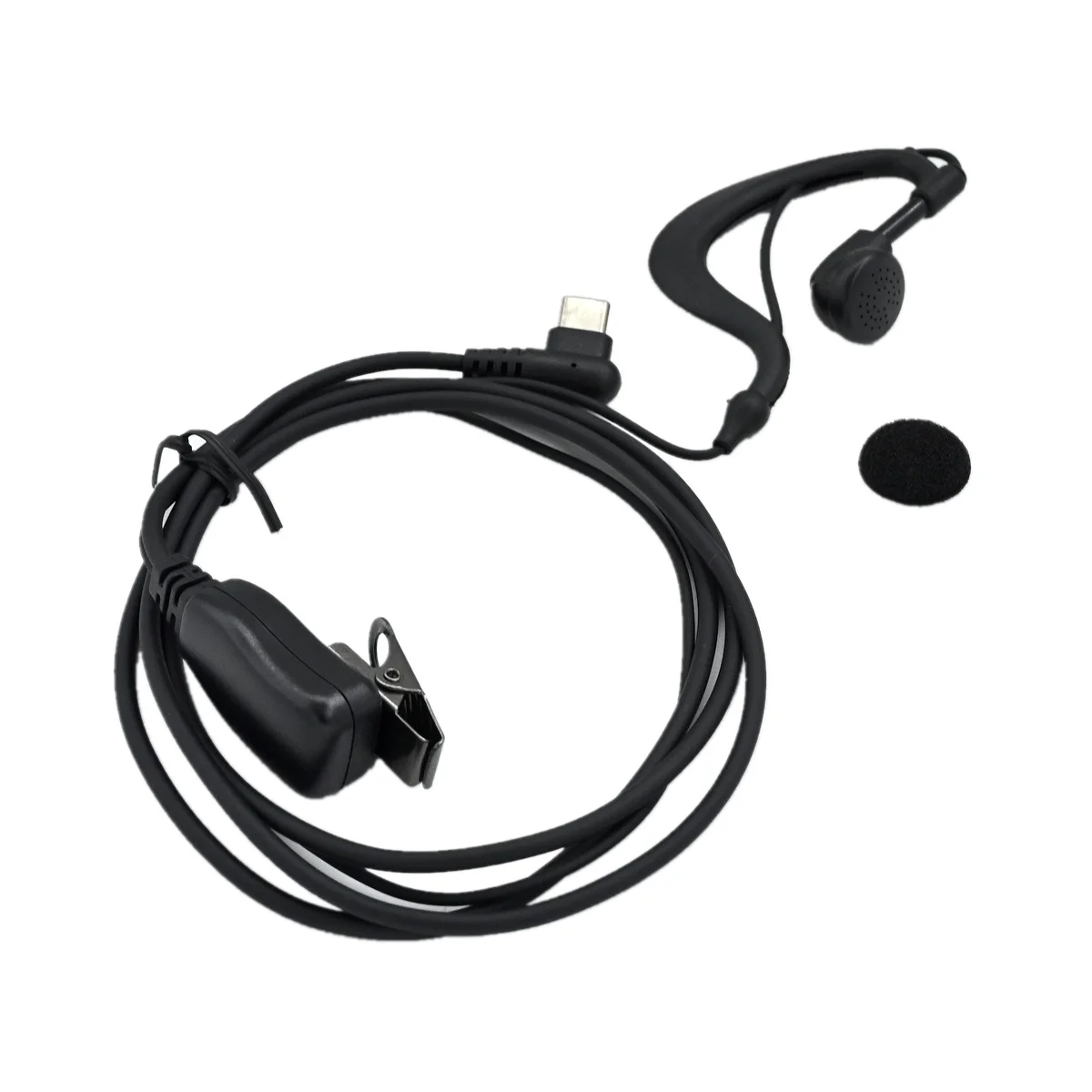 LT G Shape Headset Ear Hook USB Type C Port for LT-9100 LT9100 Handheld Walkie Talkie Accessory Earpiece with PTT Key Mic