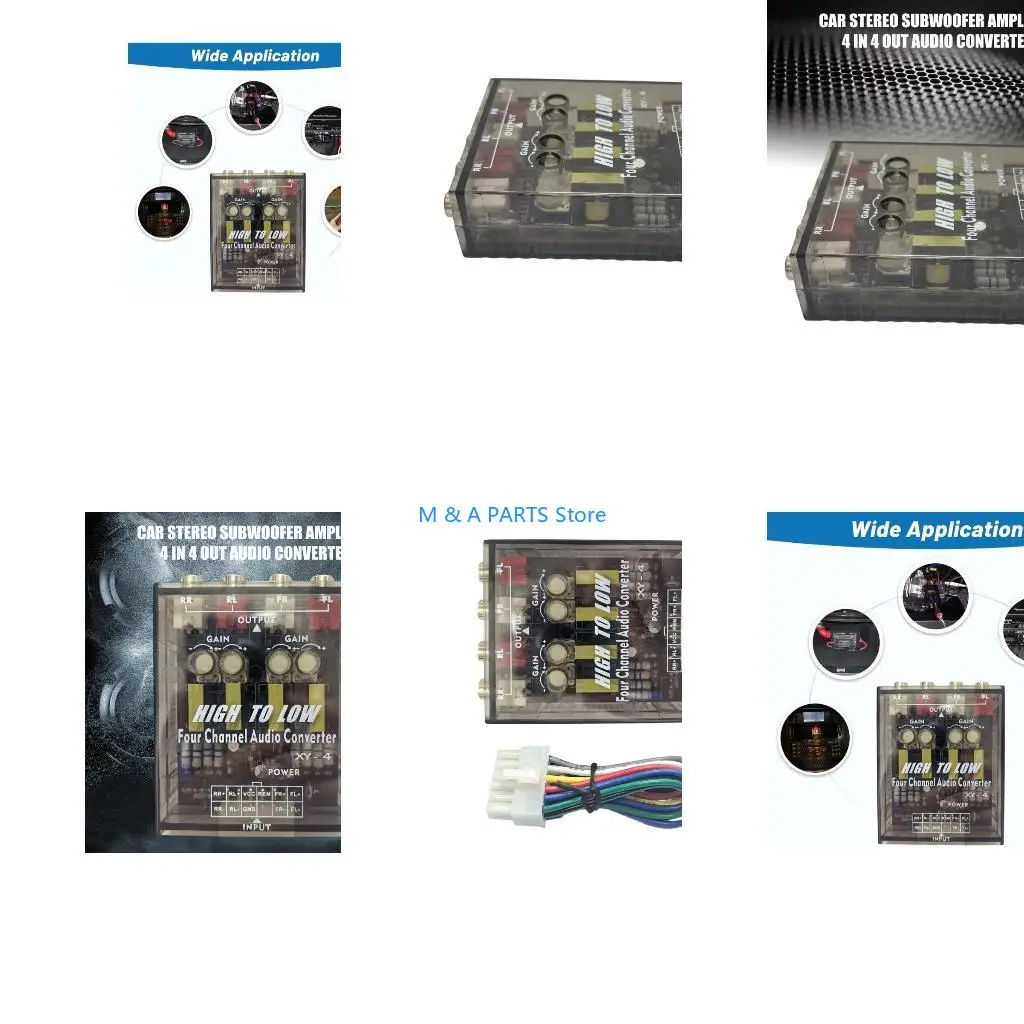 U1JF Reliable Car Sound System Converter for 4 Way Sound Input & Output Connection