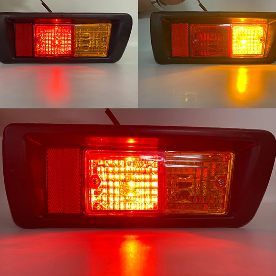 2Pcs Rear Tail Light Fog Lamp Bumper Reflector 81560-60440 81551-60510 For Toyota Land Cruiser Prado Lc90 3400 Fj90 Fj95 2700