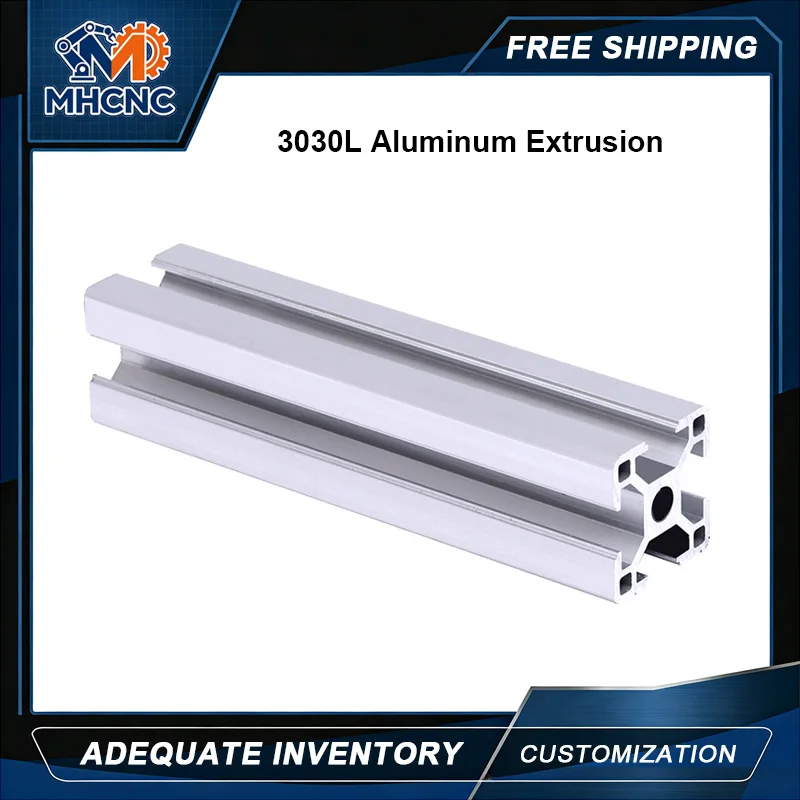 3030 T-Slot Aluminum Profile Extrusion Frame European Standard Linear Rail for CNC 3D Printer DIY Furniture Robot Parts