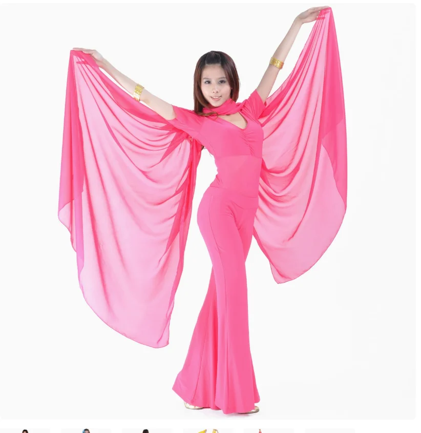 Velo de gasa para danza del vientre para mujer, chal de 250x120CM, 1 unidad/lote