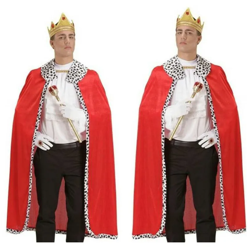 Robe Cape de Luxe en Velours Rouge Royal, Reine, dériv, Everak, Sceptre, Barrage, Costume d'Halloween, Cosplay, 80cm/120cm